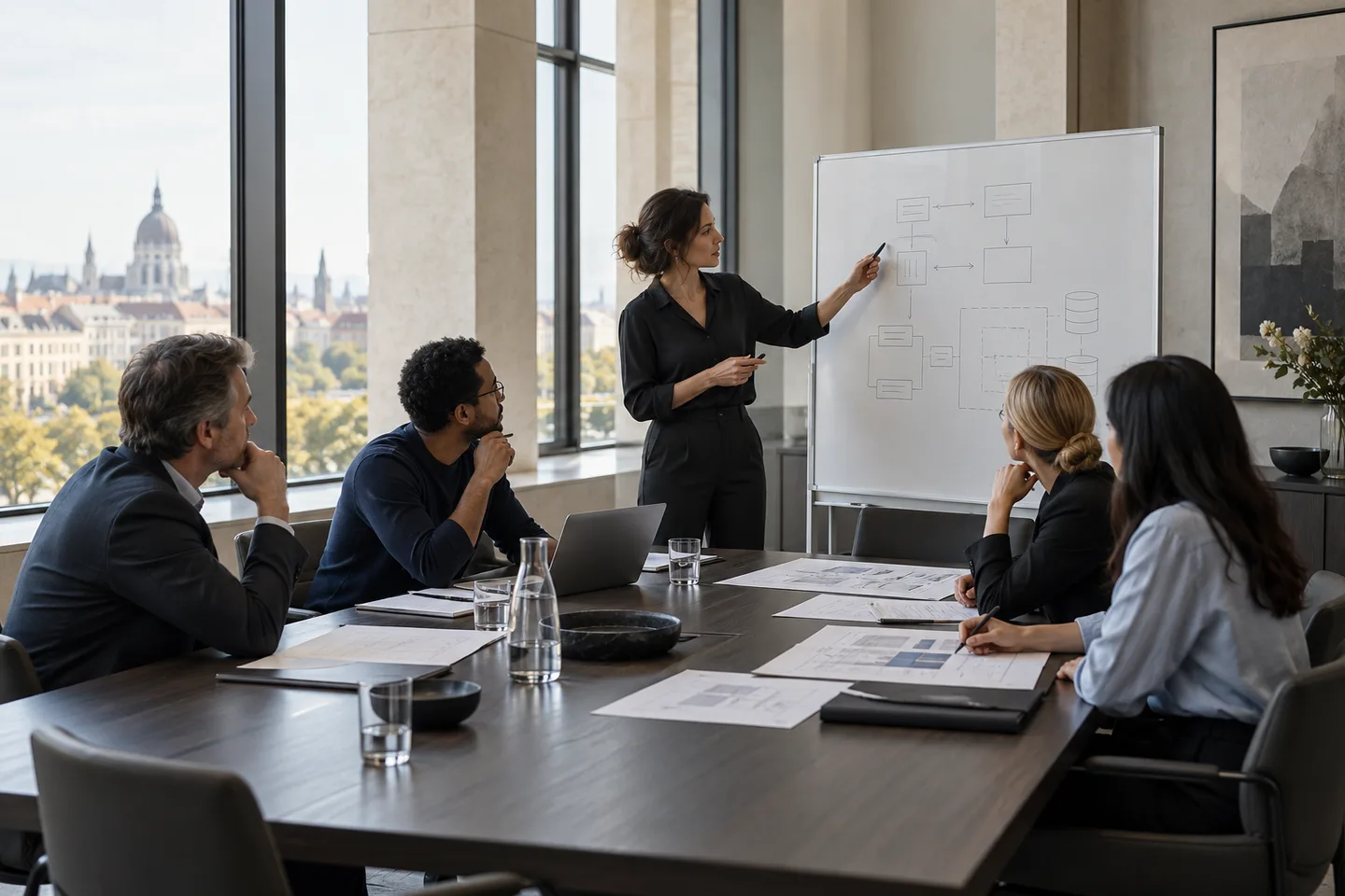 Professionals reviewing architecture and implementation decisions.
